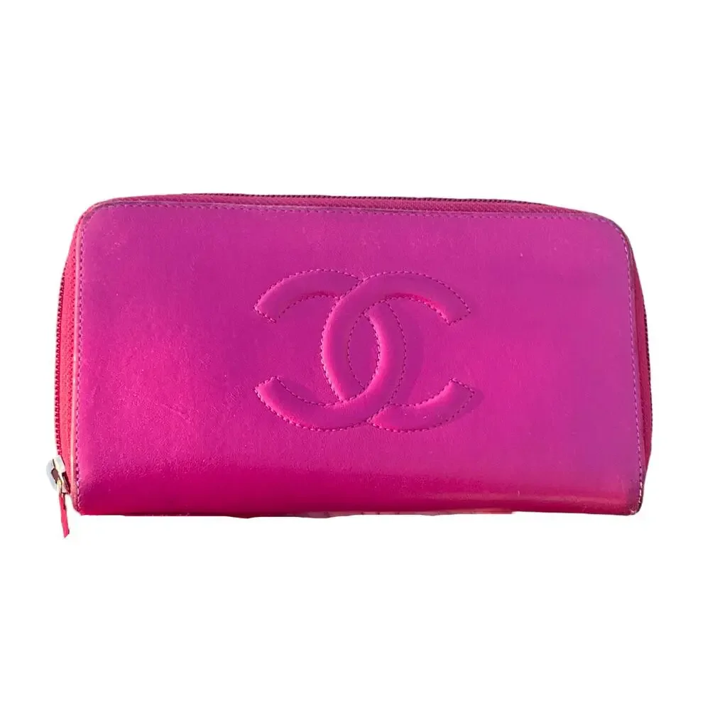 CHANEL Pink Caviar Leather Timeless Continental Zipper Wallet - Picture 2 of 14